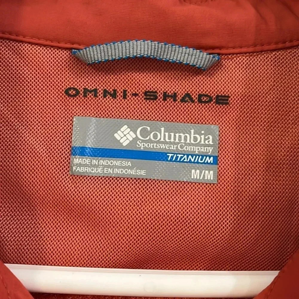 [M]Columbia Titanium Omni-Shade Orange Outdoor/Hiking Button Down Shirt - Picture 2 of 12